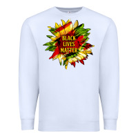 White black lives matter sunflower Premium Sweatshirt - HRA Design Shop