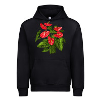 Black anthurium Urban Hoodie - LillyAllenDesigns