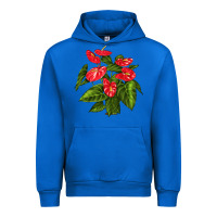 Cobalt anthurium Urban Hoodie - LillyAllenDesigns