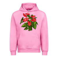 Fuchsia Pink anthurium Urban Hoodie - LillyAllenDesigns