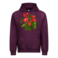 Mauve Wine anthurium Urban Hoodie - LillyAllenDesigns
