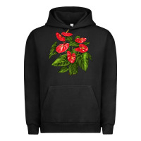 Pigment Black anthurium Urban Hoodie - LillyAllenDesigns