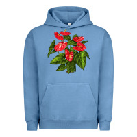 Pigment Pebble Blue anthurium Urban Hoodie - LillyAllenDesigns