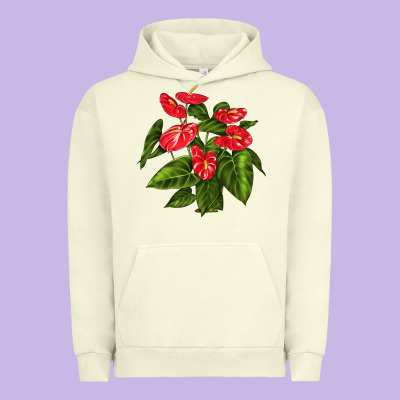 Anthurium Urban Hoodie Designed By Lillyallendesigns