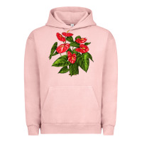 Pigment Salmon anthurium Urban Hoodie - LillyAllenDesigns