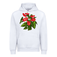 White anthurium Urban Hoodie - LillyAllenDesigns