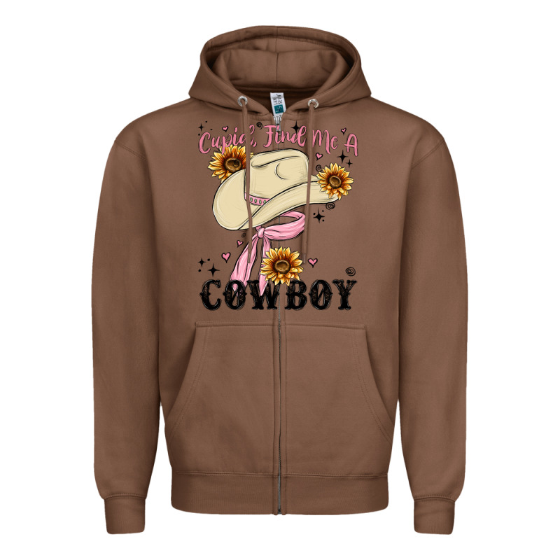 Cupid Find Me A Cowboy Zipper Hoodie by MaliasSmallBusiness | Teevron