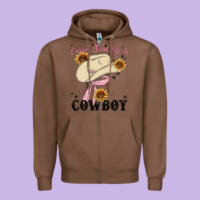 Zipper Hoodie cupid find me a cowboy