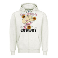 Oatmeal Heather cupid find me a cowboy Zipper Hoodie - MaliasSmallBusiness