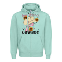 Seafoam cupid find me a cowboy Zipper Hoodie - MaliasSmallBusiness