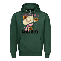 Sports Green cupid find me a cowboy Zipper Hoodie - MaliasSmallBusiness