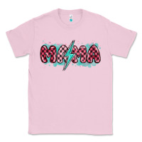 Bubblegum Pink lightning bolt mama Classic Tee - MaliasSmallBusiness