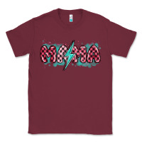 Burgundy lightning bolt mama Classic Tee - MaliasSmallBusiness