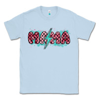 Dusty Blue lightning bolt mama Classic Tee - MaliasSmallBusiness