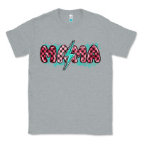Heather Grey lightning bolt mama Classic Tee - MaliasSmallBusiness