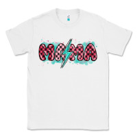 White lightning bolt mama Classic Tee - MaliasSmallBusiness