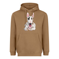 Toasted Coconut bull terrier Heavyweight Hoodie - RanaPortraitStore