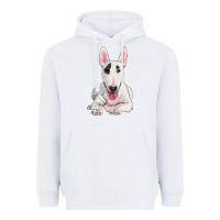 White bull terrier Heavyweight Hoodie - RanaPortraitStore