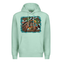 Bucking Bronco Cowboy Rodeo Cactus And Sunflowers Premium Hoodie | Teevron