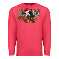 Cardinal Christmas Joy Cow Premium Sweatshirt - CowhideDigitalArt