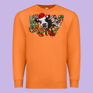 Christmas Joy Cow Premium Sweatshirt Designed By Cowhidedigitalart