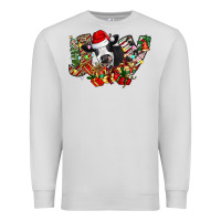 Dove Grey Christmas Joy Cow Premium Sweatshirt - CowhideDigitalArt