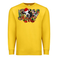 Lemon Christmas Joy Cow Premium Sweatshirt - CowhideDigitalArt
