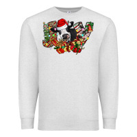 Oatmeal Heather Christmas Joy Cow Premium Sweatshirt - CowhideDigitalArt