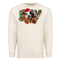 Sandshell Christmas Joy Cow Premium Sweatshirt - CowhideDigitalArt