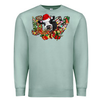 Seafoam Christmas Joy Cow Premium Sweatshirt - CowhideDigitalArt
