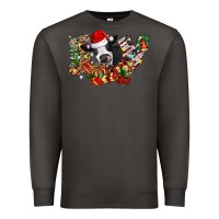 Smoke Christmas Joy Cow Premium Sweatshirt - CowhideDigitalArt