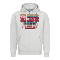 Dove Grey cupid's love lodge Zipper Hoodie - MaliasSmallBusiness
