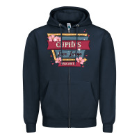 Navy cupid's love lodge Zipper Hoodie - MaliasSmallBusiness