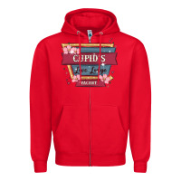 Red cupid's love lodge Zipper Hoodie - MaliasSmallBusiness
