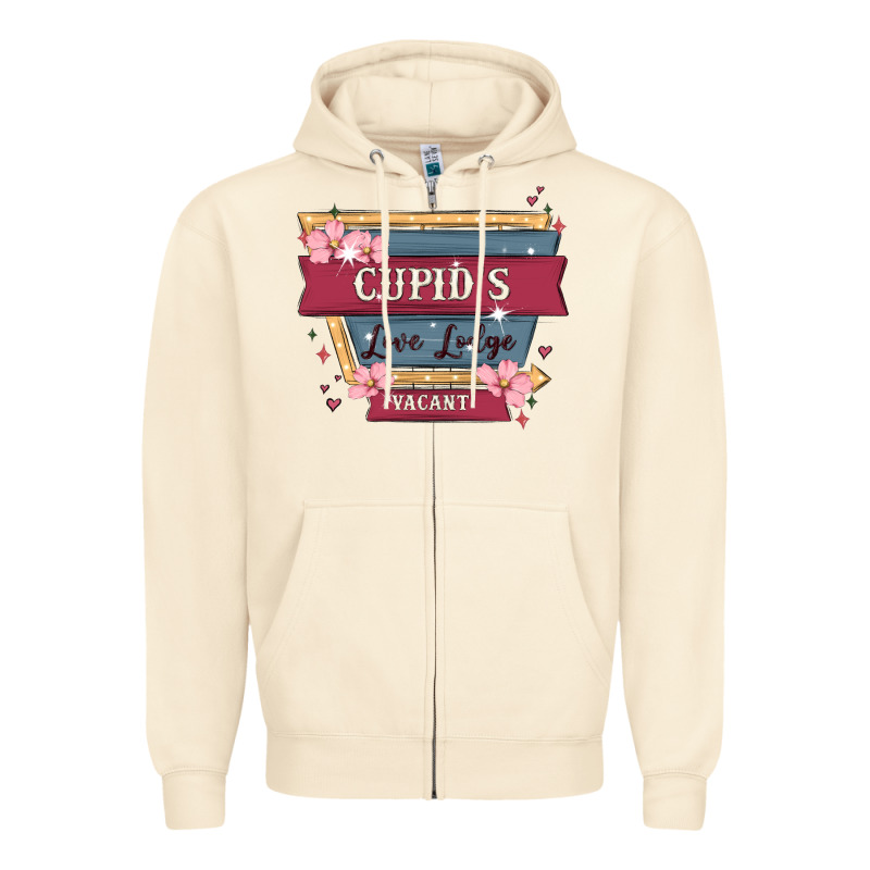 Cupid's Love Lodge Zipper Hoodie by MaliasSmallBusiness | Teevron