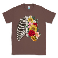 Chestnut floral ribcage Classic Tee - MaliasSmallBusiness