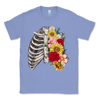 Colony Blue floral ribcage Classic Tee - MaliasSmallBusiness