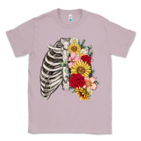 Lilac floral ribcage Classic Tee - MaliasSmallBusiness