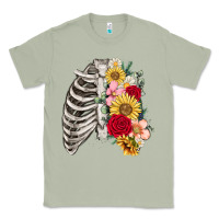 Matcha floral ribcage Classic Tee - MaliasSmallBusiness