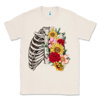 Natural floral ribcage Classic Tee - MaliasSmallBusiness