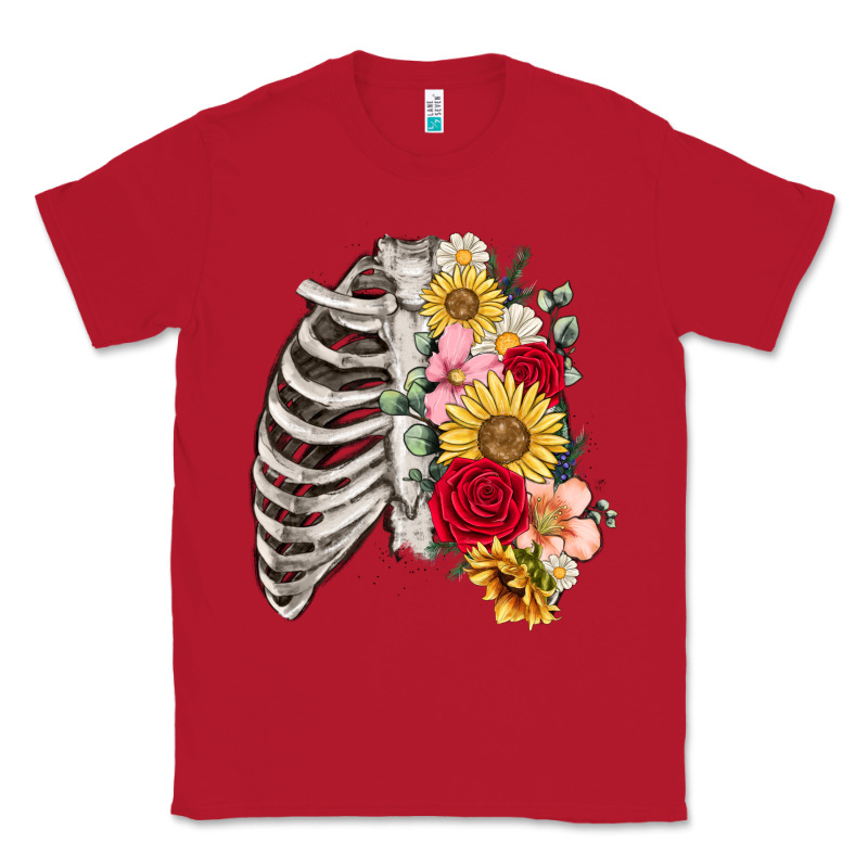Floral Ribcage Classic Tee by MaliasSmallBusiness | Teevron