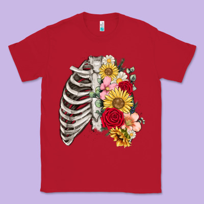 Classic Tee floral ribcage