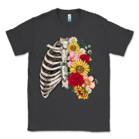 Smoke floral ribcage Classic Tee - MaliasSmallBusiness