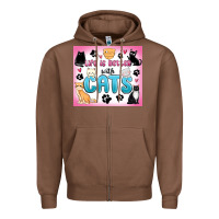 Chestnut life is better with cats Zipper Hoodie - MaliasSmallBusiness