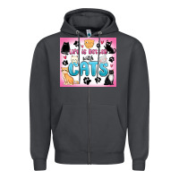 Smoke life is better with cats Zipper Hoodie - MaliasSmallBusiness