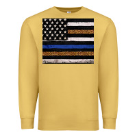 Antique Gold Back to blue USA flag leopard police 20oz tumbler Premium Sweatshirt - Neo Western