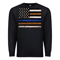 Black Back to blue USA flag leopard police 20oz tumbler Premium Sweatshirt - Neo Western