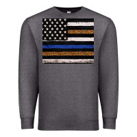 Charcoal Heather Back to blue USA flag leopard police 20oz tumbler Premium Sweatshirt - Neo Western