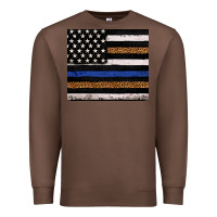 Chestnut Back to blue USA flag leopard police 20oz tumbler Premium Sweatshirt - Neo Western