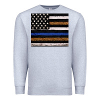 Heather Grey Back to blue USA flag leopard police 20oz tumbler Premium Sweatshirt - Neo Western